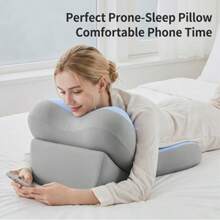This Bedside Reading Pillow Features Two Adjustable Memory Foam Triangular Pillows, An Extra-Large Backrest Suitable For Sitting Up In Bed, A Comfortable Triangular Seat Cushion, And A Removable Headrest. - Green - View 3