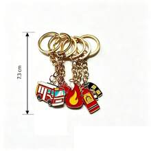 Firefighter Theme Keychain Decorative Pendant - A - View 5