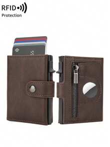 MIYIN Slim Trifold Business Men Wallet, Built‑In AirTag Slot, Multi‑Card Slots And Clear ID Window, Large‑Capacity Portable Card Holder For Cards And Cash - Multicolor - View 9