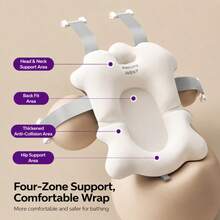 Philips Avent Baby Bath Seat Support Net Infant Bathing Seat Support Mat, Adjustable Four-Pointed Baby Shower Net Bathtub Sit Up Mesh For 0+ Months Baby(No Bathtub) - Multicolor - View 2