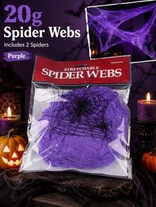 Halloween Spider Web Decor, Halloween Haunted House Graveyard Spider Web Strings With Fake Spiders, Halloween Decoration Props For Party, Costume, Photography Backdrop, Perfect Halloween Gift - Multicolor - View 19