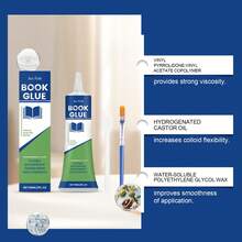 Book Repair Glue, Neutral Mild Formula, Book Archival Paper Strong Adhesive, Transparent Quick Drying, Strong Adhesion And Not Easy To Peel Off. Strong Adhesion, Long-Lasting And Durable. Quick Drying Formula Saves Time. Transparent And Colorless, Suitable For Various Paper Materials. Gift For Family And Friends, Back To School Gift, Christmas Gift - A - View 8