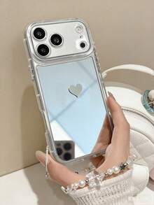 1pc Mirror Phone Case With Star Pearl Bracelet Lanyard, Anti-Drop Full Coverage Lens Protection, Compatible With IPhone 17/17Pro/17 Pro Max/16/16 Pro/16 Pro Max/15/15 Pro/15 Pro Max/14/14 Pro/14 Pro Max/13/13 Pro/13 Pro Max/12/12 Pro/12 Pro Max/11/11Pro/11 Pro Max, European And American Ins Style Premium Apple 18Pro/18ProMax - Multicolor - View 4