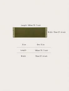 1pc Fashionable Versatile Solid Color Warm Scarf For Women - Army Green - View 2