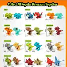 12 Buah Mainan Gigit Jari Dinosaurus dengan Sendi yang Dapat Bergerak, Berbagai Gaya, Dekoratif, Hadiah Penghilang Stres untuk Liburan dan Pesta - MultiWarna - View 9