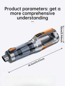 Handheld Car Vacuum Cleaner, Cordless Mini Vacuum With Led Light, Powerful Suction, 11.1V 2000mAh USB Rechargeable, 3 Adjustable Suction Levels, Dual Suction & Blow Function, Multiple Attachments For Car, Home, Keyboard & Pet Hair - Multicolor - View 11