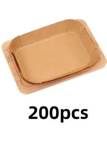 100/50/1 Thick Air Fryer Baking Tray - Suitable For Double-Layer Basket Air Fryers, Heat-Resistant Disposable Rectangular Baking Tray, Easy To Clean And Reusable, Air Fryer Accessory, Multi-Function Cooking Baking Tray, Easy-Clean Baking Tray, Durable Kitchenware. - Multicolor - View 10