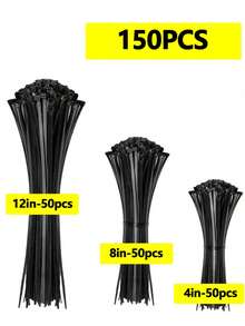 150pcs/300pcs Multi Purpose Self-Locking Nylon Cable Tie, Heat-Resistant And Durable, With Multiple Specifications For Wire Harness Sorting, Gardening, Home Use, Outdoor Bundling, And Cable Tie - A - View 9