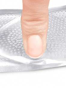 2pcs Soft Gel Toe Pads, Anti-Slip Designed To Protect Toes, Comfortable For Flip-Flops, Providing Foot Grip To Prevent Slipping, Cushioned And Durable, Reducing Friction, Washable And Reusable. Suitable For Flip-Flops, Slippers, Sandals And More. Essential For Outdoor Travel And Vacation. - Clear - View 2