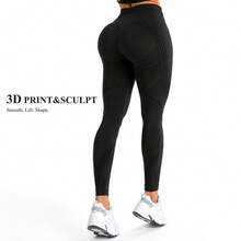 3D Body Sculpt 2.0 Compression Leggings, No Front Seam, Smooth Front - 2.0 Compression Black - View 4
