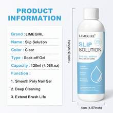 LIMEGIRL 120ml Larutan Pelicin Kuku untuk Poly Gel, Perawatan Kuas & Cairan Pembentuk Gel untuk Ekstensi Kuku Gel & Akrilik, Mudah Digunakan, Ramah untuk Pemula - Baby Blue - View 8