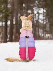1pc Small & Medium Dog/Cat Pet Vest, 3-Color Pet Jacket With Outdoor Leash Attachment - Multicolor - View 4