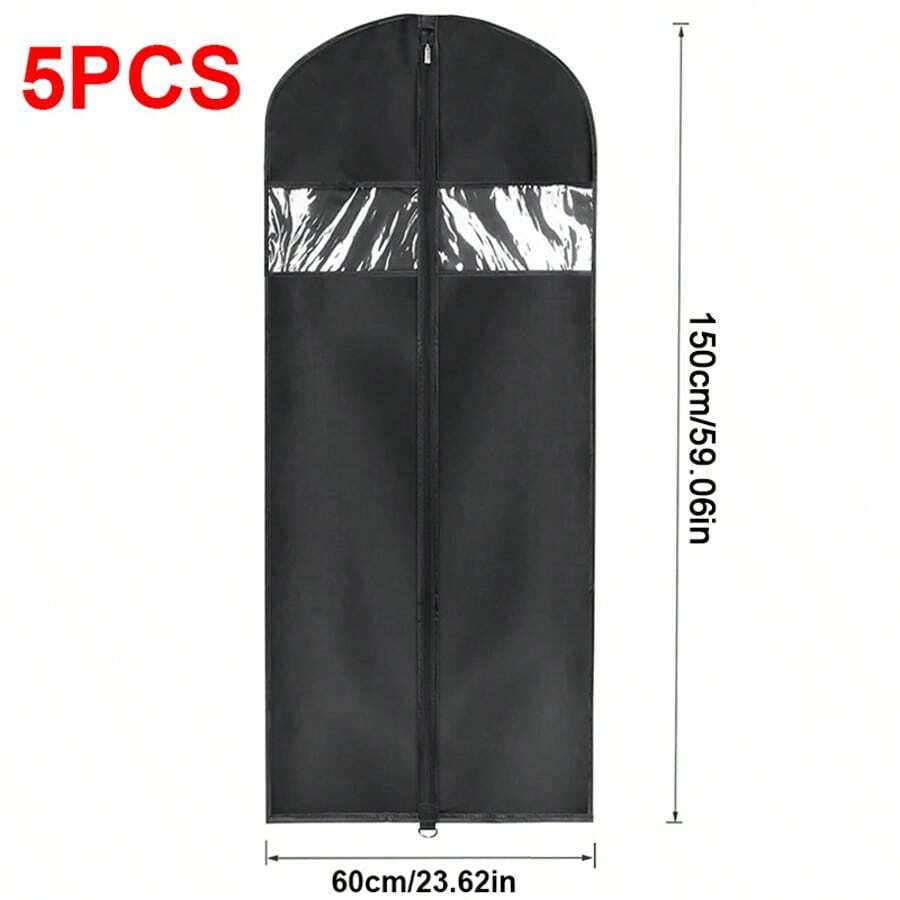 5 PCS Large Hanging Suit Bags Dress Coat Jacket Clothes Cover Dust Protector - View 1