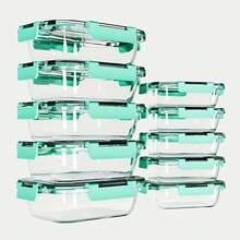 10-Piece Set Of High Borosilicate Glass Food Storage Containers With Lids, Meal Prep Containers With Snap-Lock Lids, Airtight Lunch Boxes, Suitable For Home And Restaurant Use - View 10