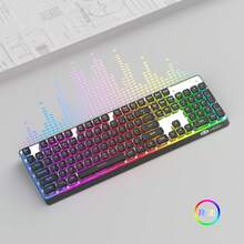 MageGee TS97 Tri‑Mode Membrane Keyboard, 104 Keys Full‑Size RGB Backlit Keyboard, Silent Typing, BT 2.4G Wireless Wired 3‑In‑1 Gaming Keyboard, 26‑Key Rollover, ABS Double‑Shot Keycaps For Desktop Laptop - View 10