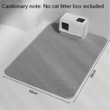 1 Pet Universal Gray Double-Layer Honeycomb Mesh EVA Material Anti-Tracking Anti-Splash Non-Slip Simple Style Pet Litter Mat, Cat And Dog Daily Cleaning Supplies - Multicolor - View 10