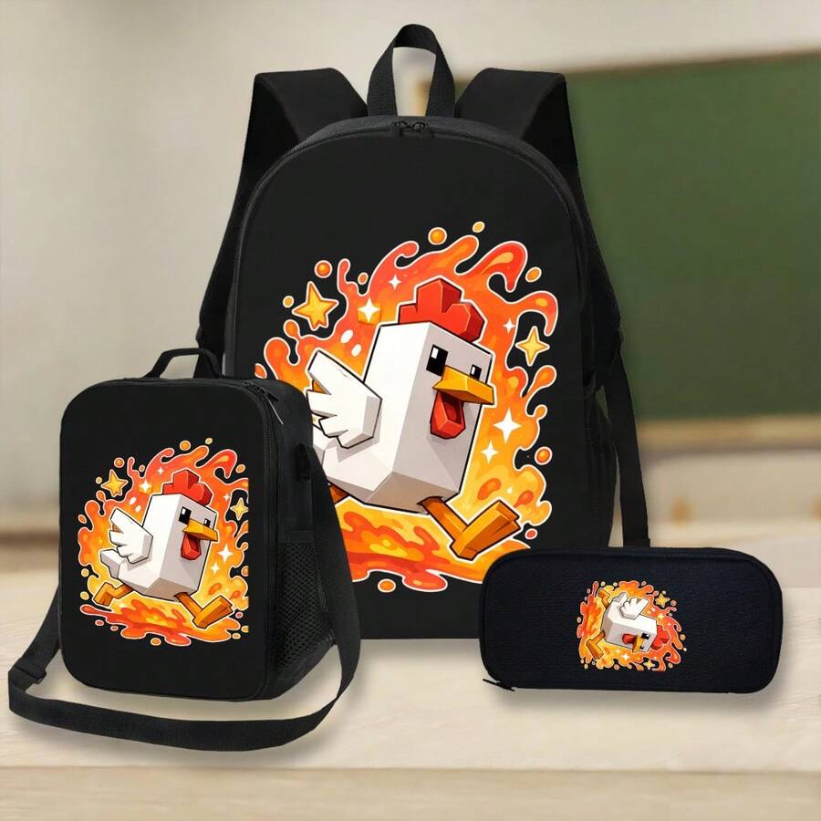 Women Bag Sets - School Bag + Crossbody Bag + Pencil Case - View 1
