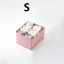 1pc Foldable Fabric Storage Box Closet Organizer Drawer Divider, Suitable For Clothes, Underwear, Bras, Socks And Other Intimate Apparel, Space-Saving, Black Home Decor Dorm Essentials Storage Box, Home Necessities - Multicolor - View 10
