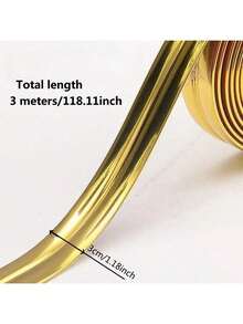 1 Roll 2cm X 3m Self-Adhesive Decorative Edge Tape, PVC Wall Trim, For Tile Edges And Corner Decoration - A - View 6