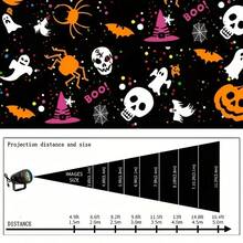 1pc LED Halloween Projector Light, Atmosphere Decoration Lamp, Indoor Projection Light With Ghost, Pumpkin, Clown, Spider And Other Multiple Patterns, Suitable For Bedroom, Ceiling, Holiday Party, Halloween Decoration, USB Powered - Multicolor - View 4