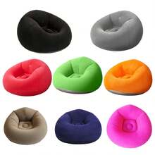 Random Color Large Lazy Inflatable Sofa Chair PVC Recliner Bean Bag Sofa Pouf Sofa Tatami Living Room Supplies Outdoor Camping Equipment - Random Color - View 7