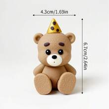 1/3/9件套棕熊蛋糕装饰礼盒，泰迪熊主题蛋糕DIY装饰，适用于生日、婚礼、派对、婴儿派对、情人节 - 彩色 - 查看 25