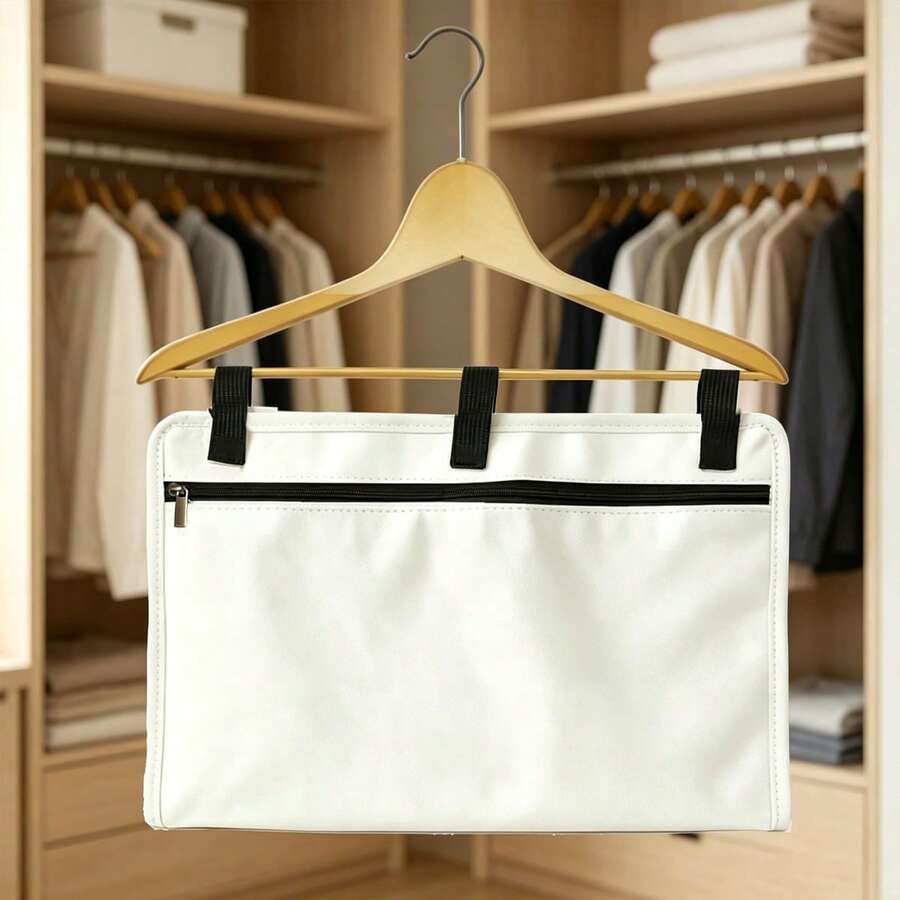 Hidden Closet Wallet Storage Hanging Bag, Can Be Used For Storing Documents, Tickets, Watches And Other Valuable Items Separately, Hidden Closet Hanging Bag (Multiple Colors Available) - View 1