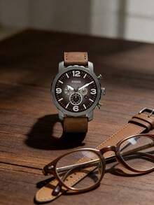 Fossil Analog Chronograph Quartz Wrist Watch, Casual Business Daily Dress Watch For Men, Multiple Model Options - WATCH - View 4