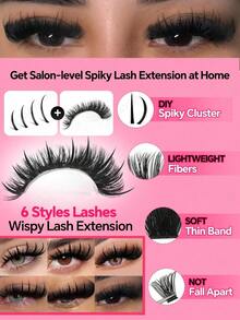 720/684/648/200pcs Multi-Style D-Curl Eyelash Clusters Set, 8-16mm Large Capacity Individual Lashes. Easy For Daily Makeup Use At Home. Suitable For Dates, Travel, Photography, Weddings, Holidays And Cosplay False Eyelashes - Multicolor - View 8