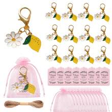 30pcs Flower Keychain Party Favors Wedding Gifts Bulk Keyring Pendant, Suitable For Guests, Baptism Ceremony, Bridal Shower - View 10