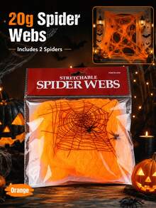 Halloween Spider Web Decor, Halloween Haunted House Graveyard Spider Web Strings With Fake Spiders, Halloween Decoration Props For Party, Costume, Photography Backdrop, Perfect Halloween Gift - Multicolor - View 17