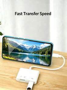 三合一多功能Type-C读卡器，兼容电脑和智能手机/Micro SD/USB连接 - 彩色 - 查看 3