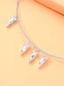 FAAABULS 1pc Silver Spiked Women's Forehead Chain, Gothic Punk Headpiece, Suitable For Music Festivals, Parties And Cosplay - Silver - View 6