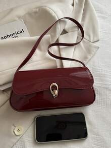 Women's Minimalist Daily Shoulder Bag - Burgundy - View 6