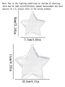 1pc Star-Shaped Storage Box, Gift Jewelry Box, Earring Storage Box, Jewelry Box, Large Capacity Storage Box, Removable Compartments, Key Lock, For Earrings, Rings, Necklaces, Beads Accessories, Storage And Display, Home Storage And Organization, Bathroom Accessories, Bedroom Accessories, Girlfriend's Gift - Multicolor - View 11