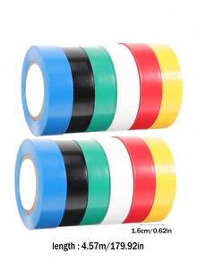 1‑Roll Pack, High‑Temperature Resistant Rubber Electrical Tape, Durable, Flexible And High‑Insulation Performance. Suitable For High‑Temperature Environments Such As Industry, Household Appliances, Machinery And Electrical Connections. - Multicolor - View 3