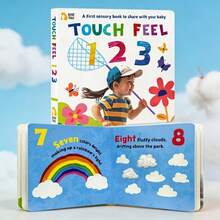 Hands On Touch And Feel 123 Sensory Touch And Feel Book, Baby Sensory Development Montessori Toy, Back To School, Birthday Gift - Multicolor - View 3