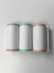 5.7cm Width * 3m Length Continuous Roll - Fits Most Mini Portable Thermal Label Printers; No Pre-Cut Sheets, Tear To Any Custom Length You Need. - Multicolor - View 5