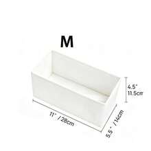 1pc Foldable Fabric Storage Box Closet Organizer Drawer Divider, Suitable For Clothes, Underwear, Bras, Socks And Other Intimate Apparel, Space-Saving, Black Home Decor Dorm Essentials Storage Box, Home Necessities - Multicolor - View 9