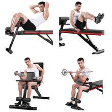 Panca per manubri pieghevole e inclinabile, panca pesi multifunzionale per allenamento completo, macchina fitness per palestra domestica (QC001 4590) - SEDIA-PALESTRA-001 - Visualizzare 7