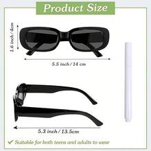 2/16 Pairs Personalized Square Glasses With Marker Pen, Suitable For Adult DIY Customized Birthday Wedding Glasses - Glasses - View 3