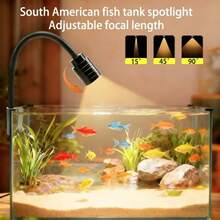Adjustable Focus Spotlight, Aquarium Landscape Light, Aquarium LED Lighting, USB Powered, High Brightness, 360 Degree Rotatable, Adjustable Beam - Suitable For South American Fish Tank, Aquatic Plants And Underwater Landscapes - View 5