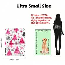 1PC Christmas Tree And Snowflake Print Blanket - Made Of Soft Plush Flannel, Perfect For Sofas, Beds, Or Recliners. It Is Ideal For Holiday Decorating, Home Decor And Gift Giving - Multicolor - View 7