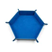 1pc PU Leather Velvet Folding Storage Tray, Hexagonal Dice Tray, Dice Rack Storage Box, Regular Desktop Dice Game Organizer Basket, Valentine's Day Party Game, Valentine's Day Party Game Dice Roller, Winter Party, Spring Party, Indoor Party - Multicolor - View 13