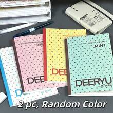 1pc Polka Dot Thin Crisp Notebook, 60 Pages Lined, Glue-Bound Loose-Leaf Sketchbook, Back-To-School Essential, Exam Preparation, Self-Study Practice, Classroom Notes, Office Work, Portable Calculation, Desktop Memo, Error Correction, Excerpt Recording, Holiday Gift, Birthday Present, Classmate Gift, Home Writing, Commute Notes, Japanese Style Planner, Ins Creative, Time Notes, Hand-Drawn Sketch, List Writing, Review Organizer, Portable Writing Notebook, Desktop Stationery, Pre-Exam Review, Monthly Excerpts, Travel Companion Notebook, Exam Preparation Organizer - A - View 15