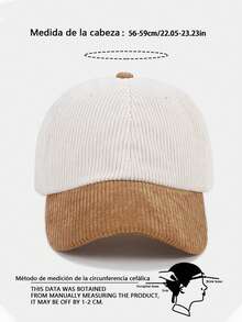 Custom Leather Patch Corduroy Baseball Cap, Personalized Text Logo Trucker Hat, Unisex Dual-Tone Adjustable Vintage Autumn/Winter Casual Daily Gift Hat - Multicolor - View 5
