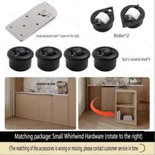 A Set Of Hardware Accessories For 90-Degree Rotating Table Tops, Furniture Connectors For Desk Tops - Embedded Wheel - View 6