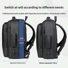 16" Laptop Backpack Waterproof USB Rucksack Large Briefcase Travel Luggage Bag - 43x31x24cm - View 7