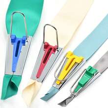 5 Sizes Bias Tape Maker For Sewing Quilting, Upgraded Quilt Binding Tool,Bias Tape Maker Kit, Including Patchwork Fabric, Overlock Stitches, Quilting Sewing Accessories, Suitable For DIY Craft Binding Tools - Multicolor - View 1