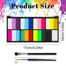 20 Colors Face Painting Kit, Oil-Based Body Paint Set With Full Tools, Vibrant Colors Suitable For Halloween, Christmas, Carnival Party, Performance, Sports Events, Cosplay - Multicolor - View 19